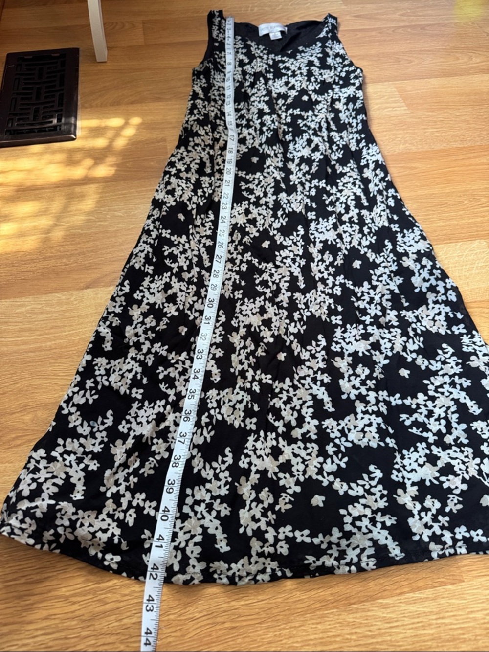 VTG 90’s SZ6 Petite Sophisticate Silk Maxi Dress Floral Made in Italy cottage - Picture 9 of 9
